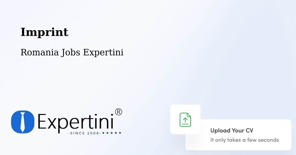 Imprint – Comuna Mărunţei - Romania Jobs Expertini